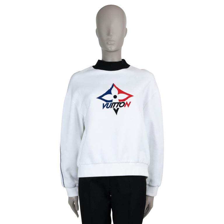 LOUIS VUITTON white cotton 2024 LV SNOWFLAKE Crewneck Sweater S 