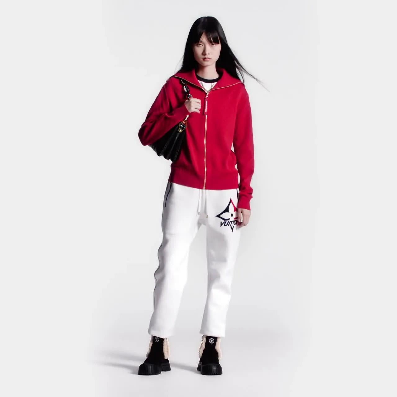 LOUIS VUITTON Weiße Baumwollhose aus weißer Baumwolle 2024 LV SNOWFLAKE JOGGING Hose S im Angebot 2