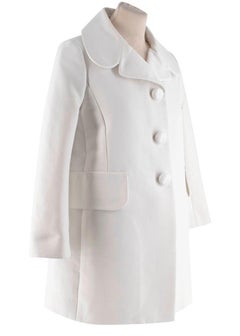 Louis Vuitton White Cotton Car Coat - Size US 4