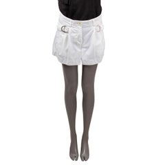 LOUIS VUITTON white cotton SIDE BELTED Shorts Pants 38 M