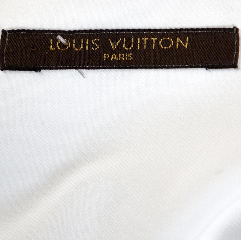 Men's Louis Vuitton White Cotton Twill Long Sleeve Shirt M