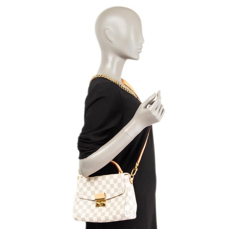 Vuitton Croisette Bag Damier White Louis Vuitton Bag LOUIS VUITTON White  Damier Azur Canvas CROISETTE Crossbody Bag At - Main Image