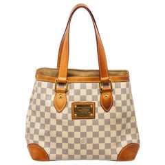 Louis Vuitton White Damier Azur Hampstead PM Tote Bag