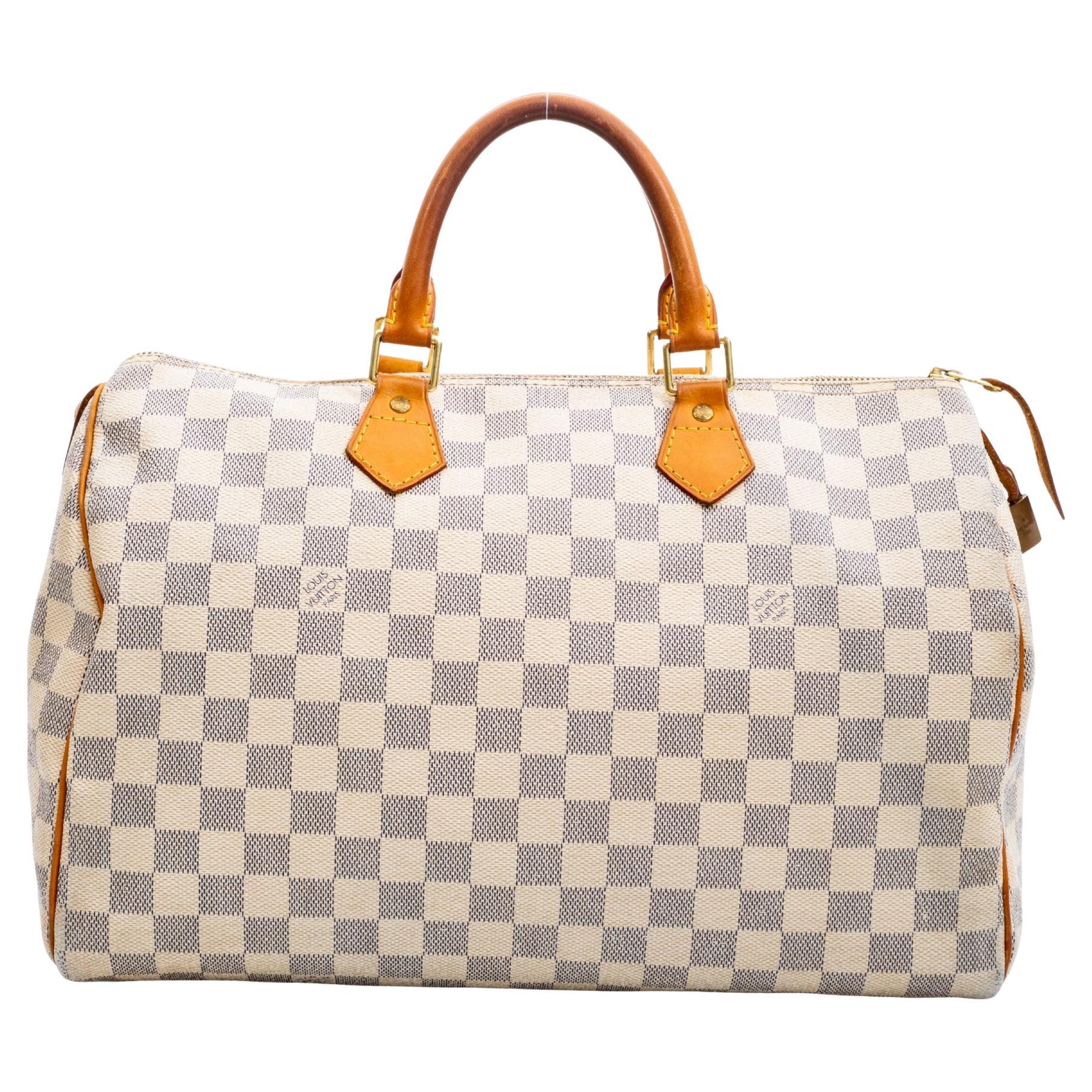 Louis Vuitton White Damier Azur Speedy 35