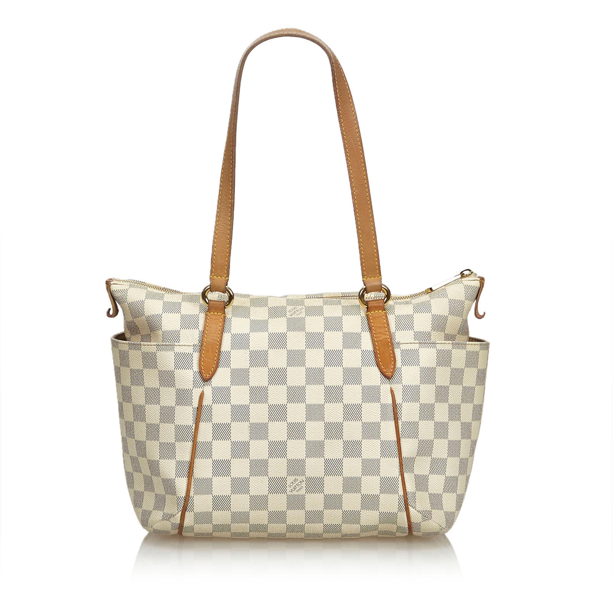 Louis Vuitton White Damier Azur Totally PM In Good Condition For Sale In Orlando, FL
