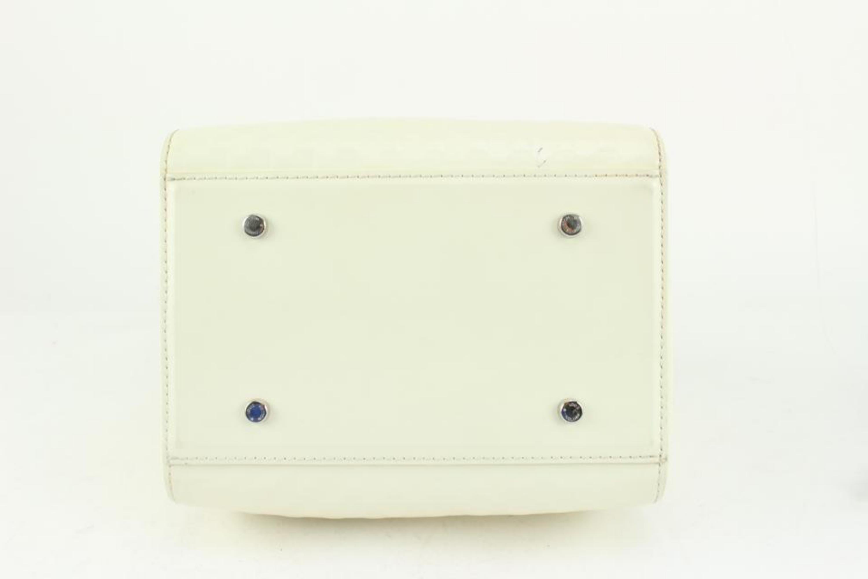 Women's Louis Vuitton White Damier Facet Speedy Cube PM Bandouliere with Strap 1122lv54 For Sale