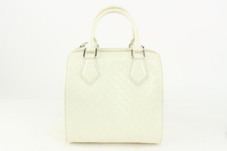 Speedy bandoulière cloth handbag Louis Vuitton White in Cloth