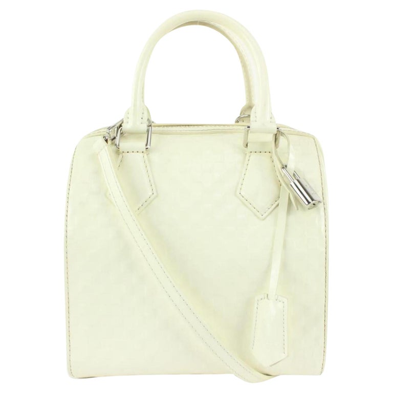 Louis Vuitton White Damier Facette Speedy Cube PM QJB0RR0UWF007