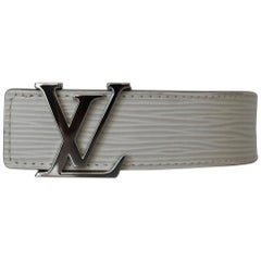 Louis Vuitton White Epi Belt 80