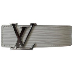 Louis Vuitton Olive Green Petite Damier Suede LV Initiales Belt 100CM Louis  Vuitton