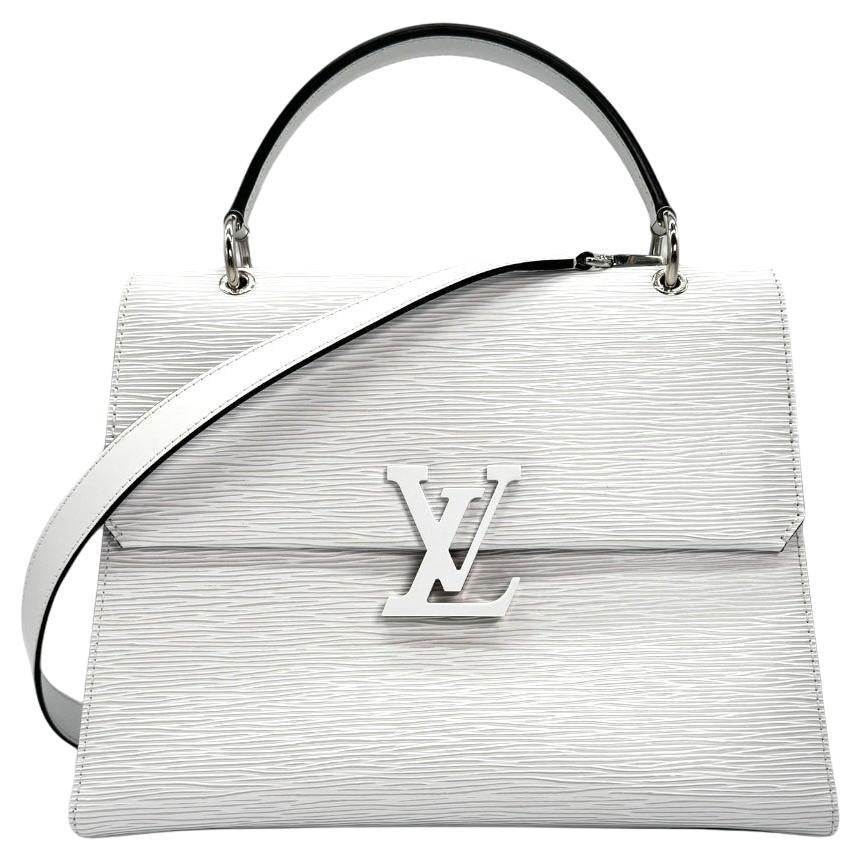 Louis Vuitton White Epi Grenelle MM Handbag For Sale