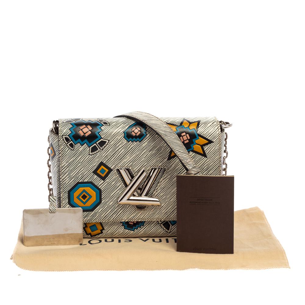 Louis Vuitton White Epi Leather Azteque Twist MM Bag 10