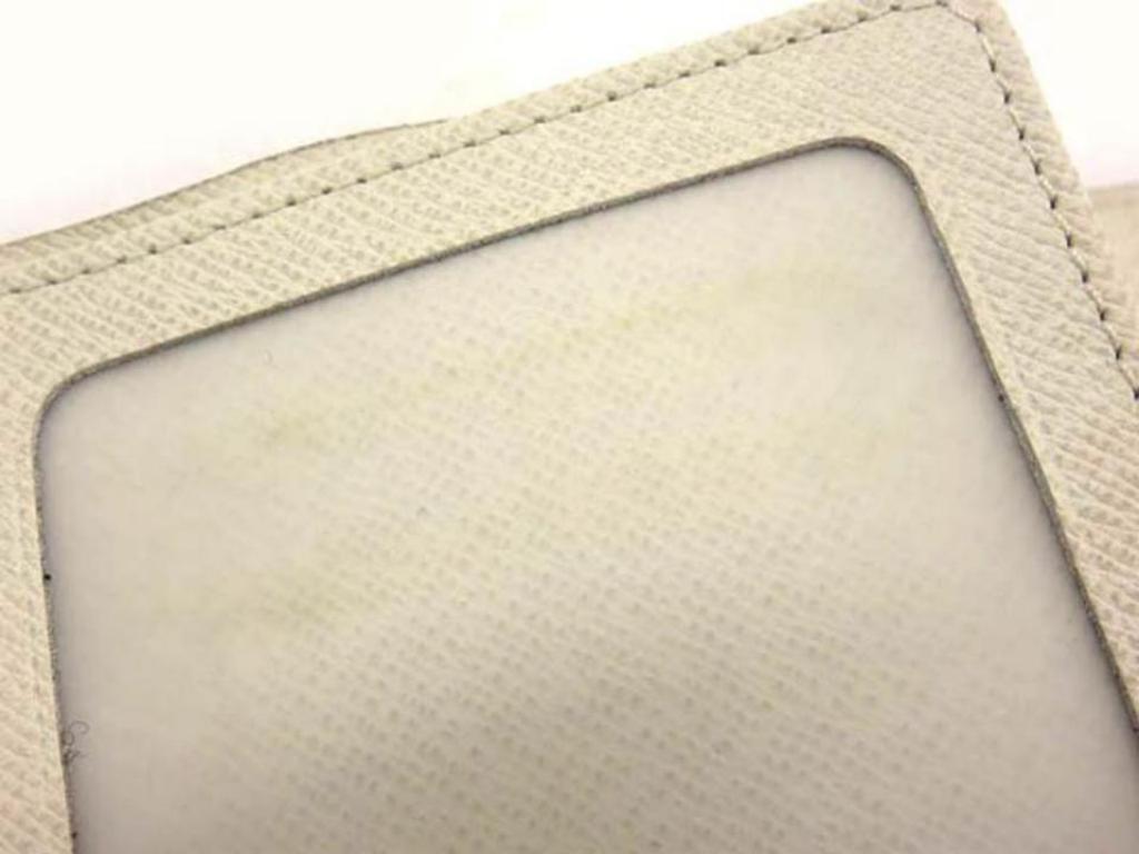 Louis Vuitton White Epi Leather Joey Trifold 223087 Wallet 3