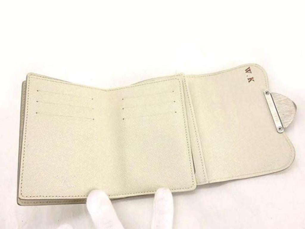 Louis Vuitton White Epi Leather Joey Trifold 223087 Wallet at 1stDibs