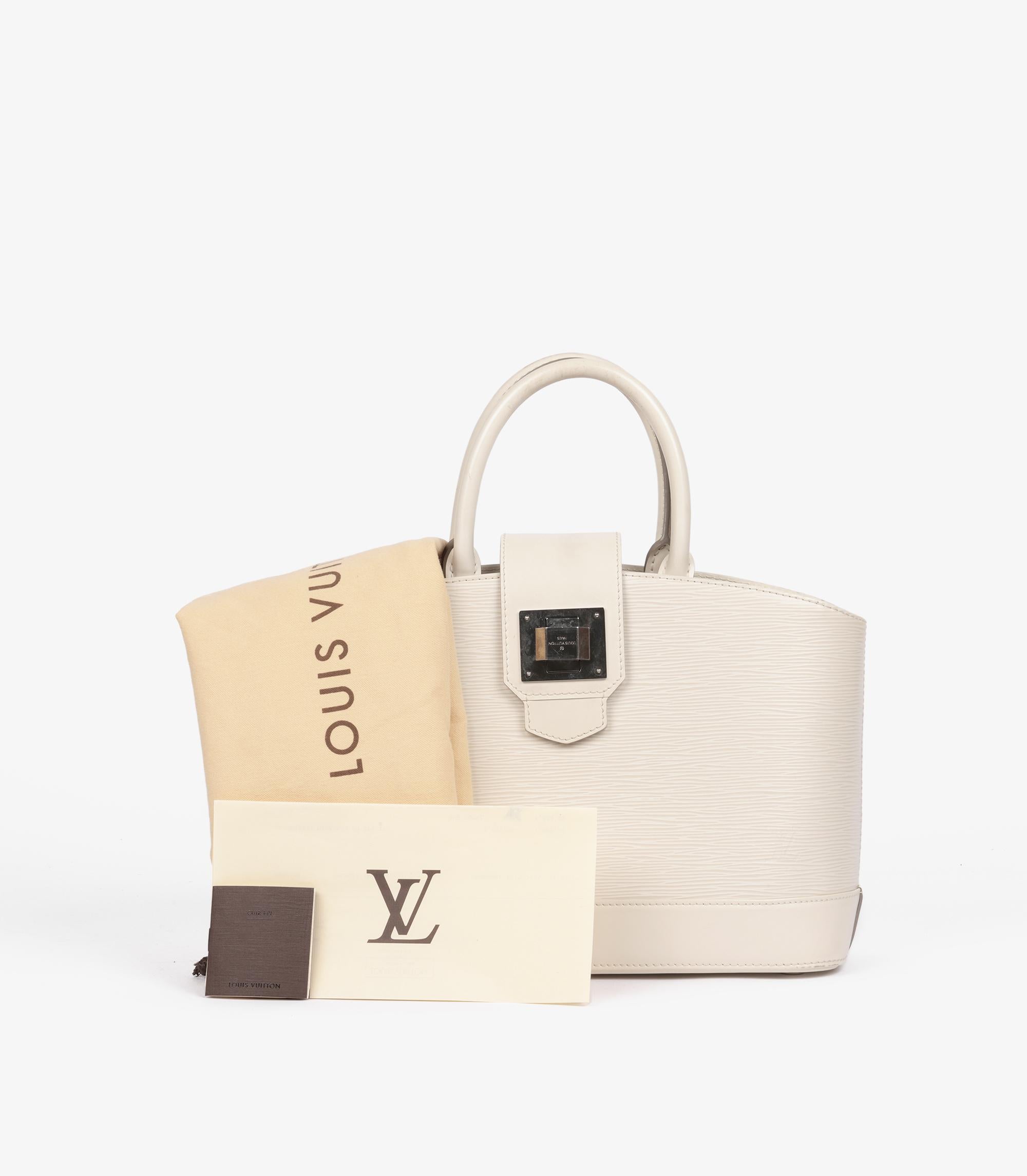 Louis Vuitton PM Mirabeau in pelle di Epi bianco in vendita 7
