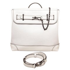 Louis Vuitton White Epi Leather Steamer Shoulder Bag