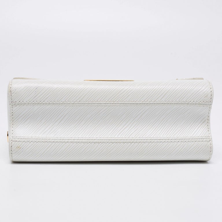 Louis Vuitton White Epi Leather Twist Love Lock Charms MM Bag at