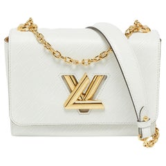 Louis Vuitton White Epi Leather Twist MM Bag