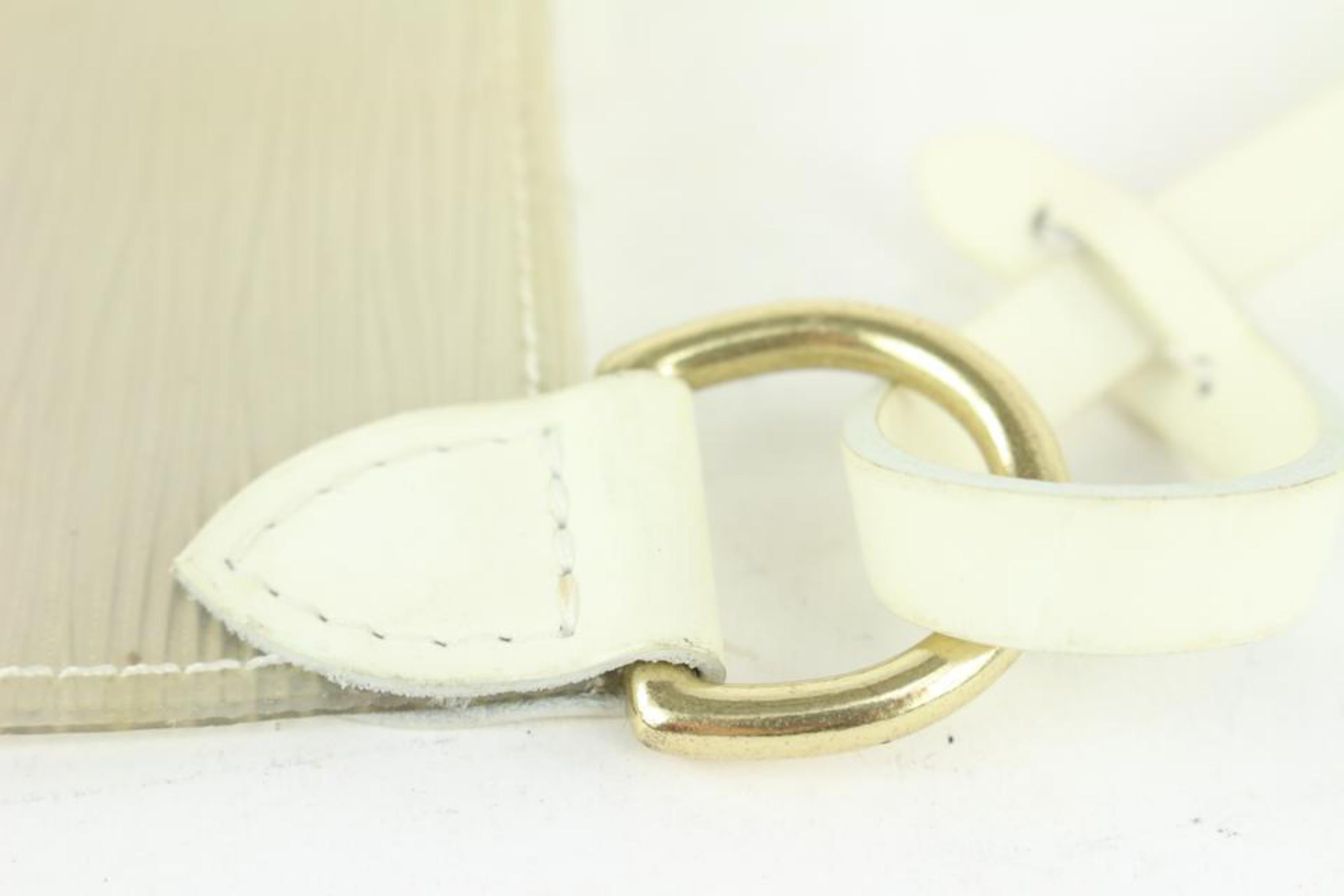 Louis Vuitton White Epi Plage Clear Pochette Accessoires Wristlet Pouch 1015lv30 1