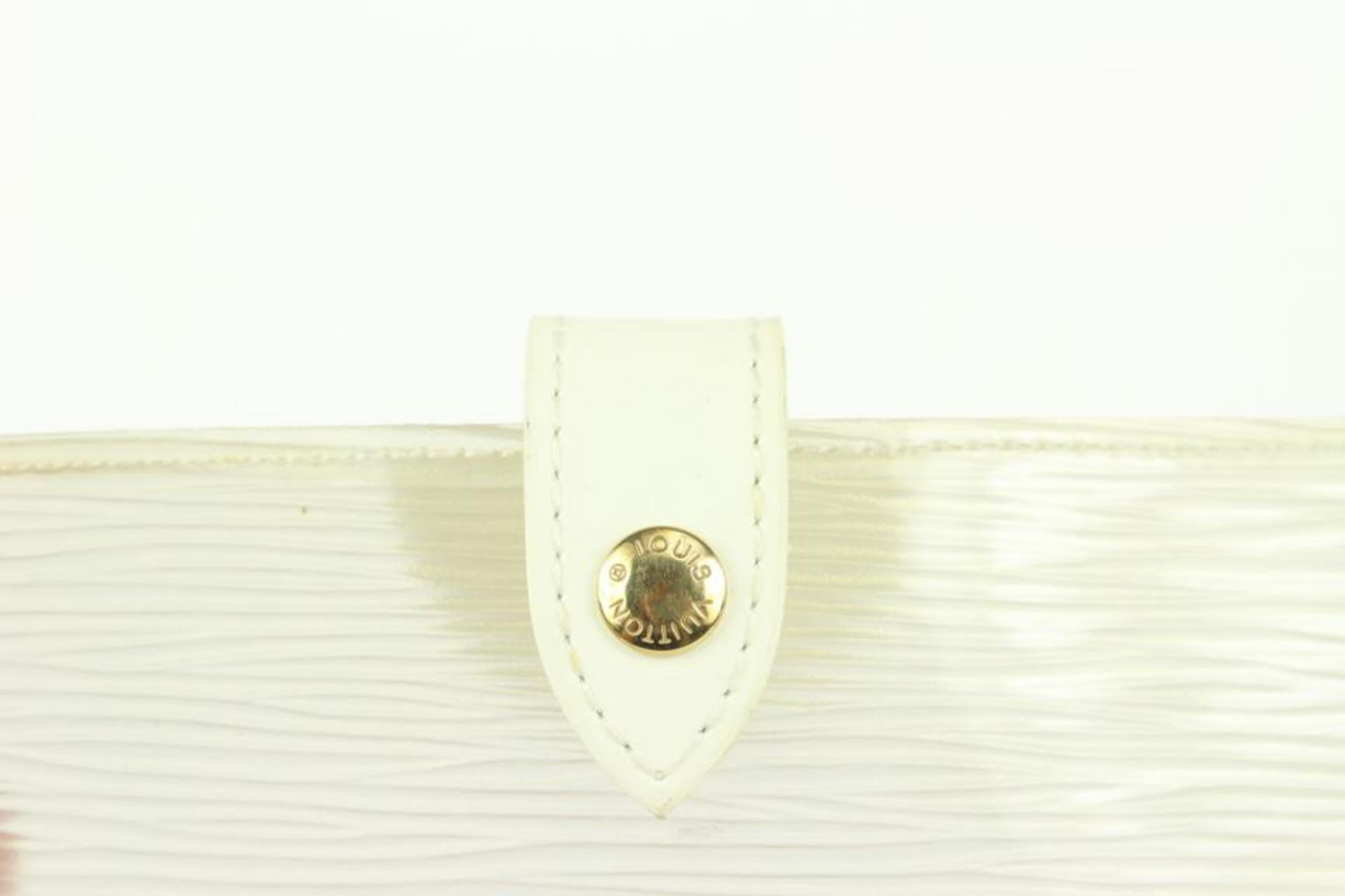 Louis Vuitton White Epi Plage Clear Pochette Accessoires Wristlet Pouch 1015lv30 2