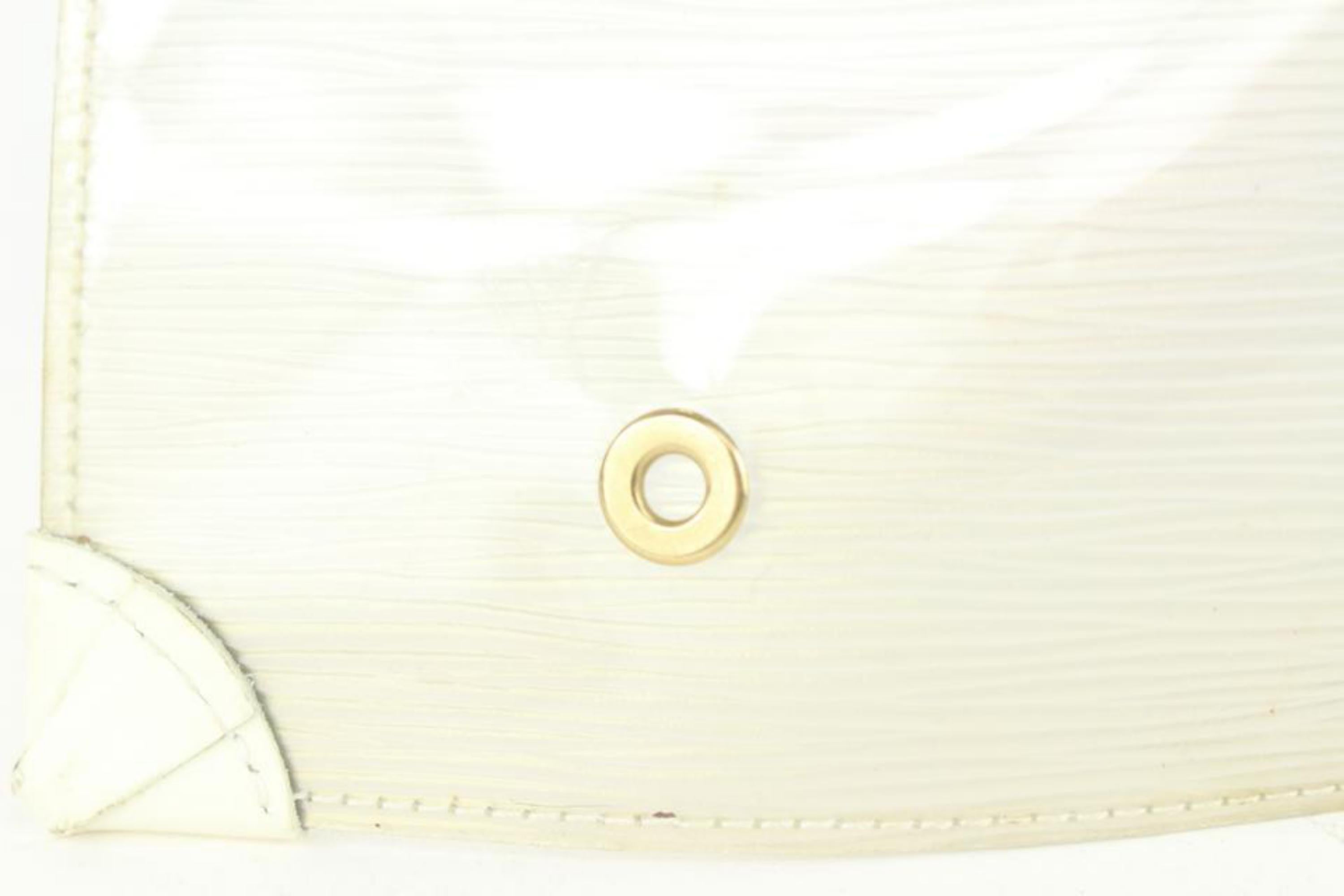 Louis Vuitton White Epi Plage Clear Pochette Accessoires Wristlet Pouch 1015lv30 For Sale 3