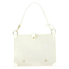 Louis Vuitton White Epi Plage Clear Pochette Accessoires Wristlet Pouch 1015lv30