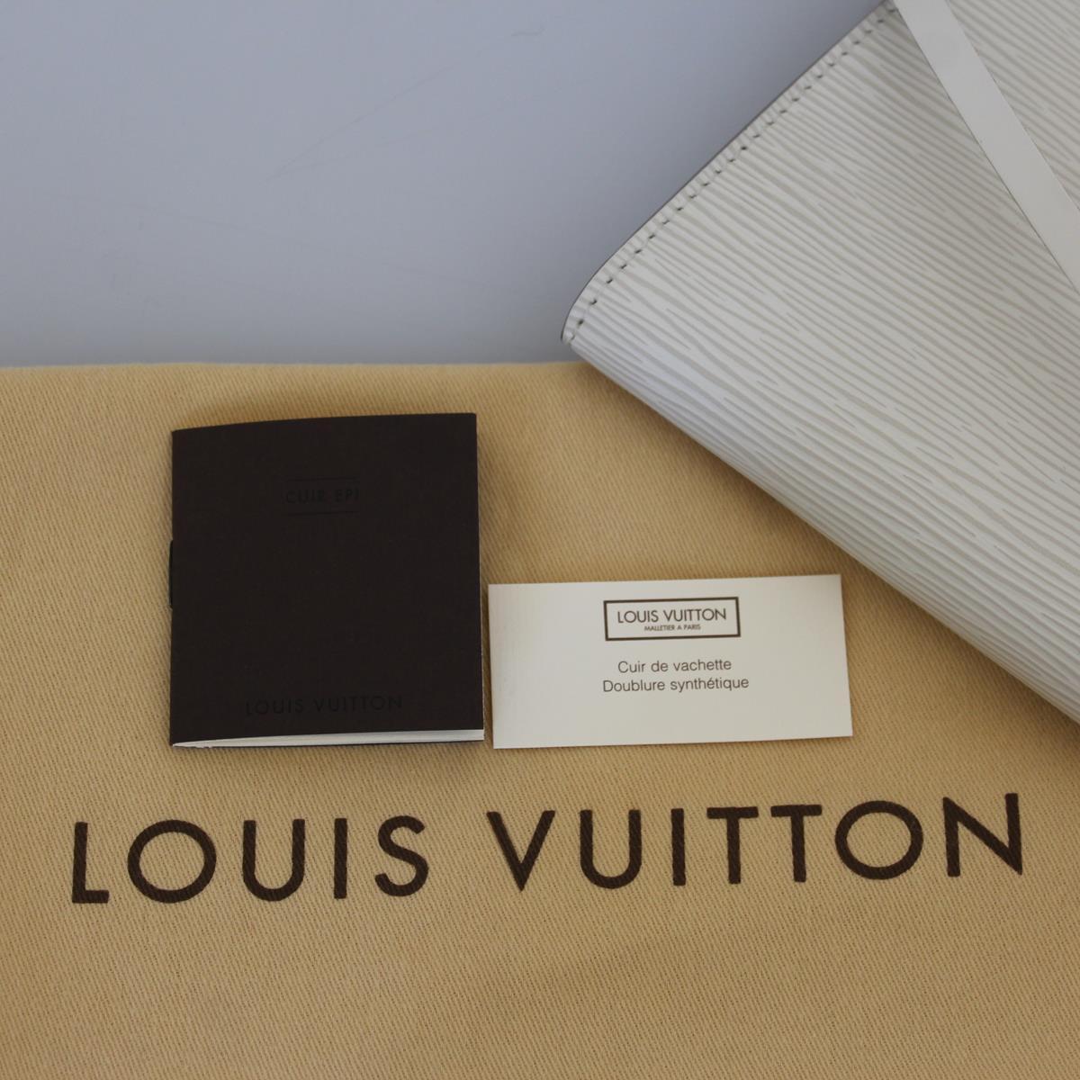 Women's Louis Vuitton White Epi Pochette