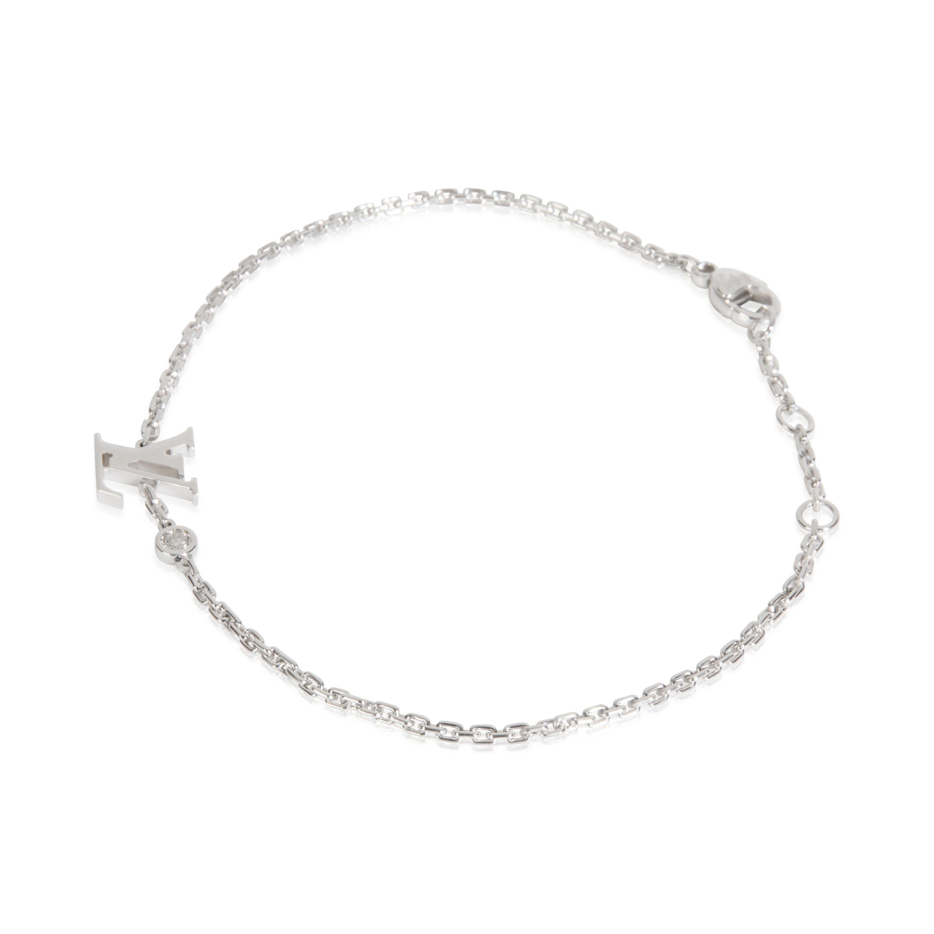  Louis Vuitton - Bracelet Idylle Blossom en or blanc et diamants Unisexe 