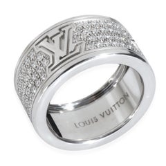 Anillo grande Les Gastons de oro blanco Louis Vuitton con diamantes
