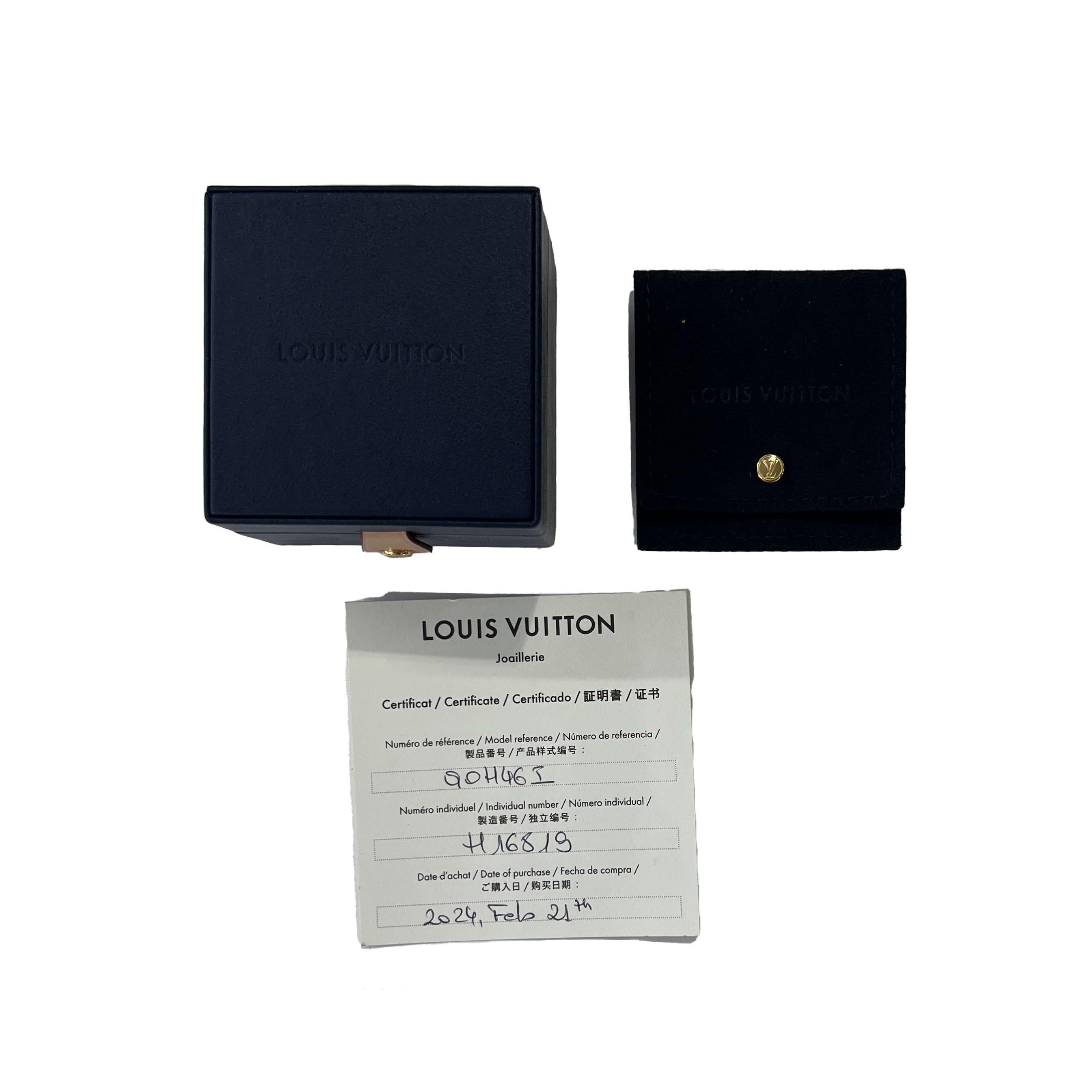 Anello Louis Vuitton in oro bianco con diamante Les Gastons Grande In condizioni ottime in vendita a New York, NY