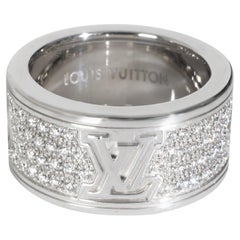 Anello Louis Vuitton in oro bianco con diamante Les Gastons Grande