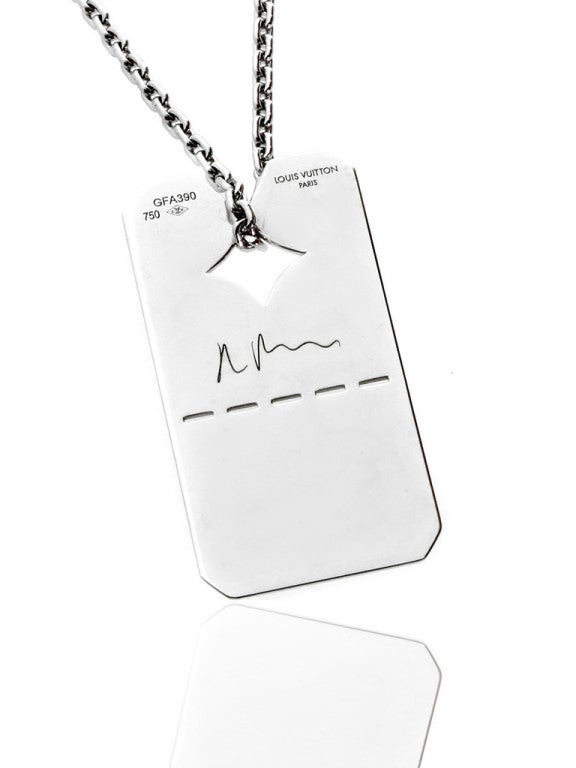 lv dog tag necklace