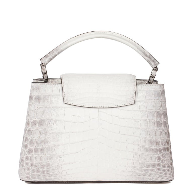 Capucines leather handbag Louis Vuitton White in Leather - 33537023