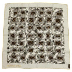 Louis Vuitton White Infinity Pumpkin Dot Scarf 219444