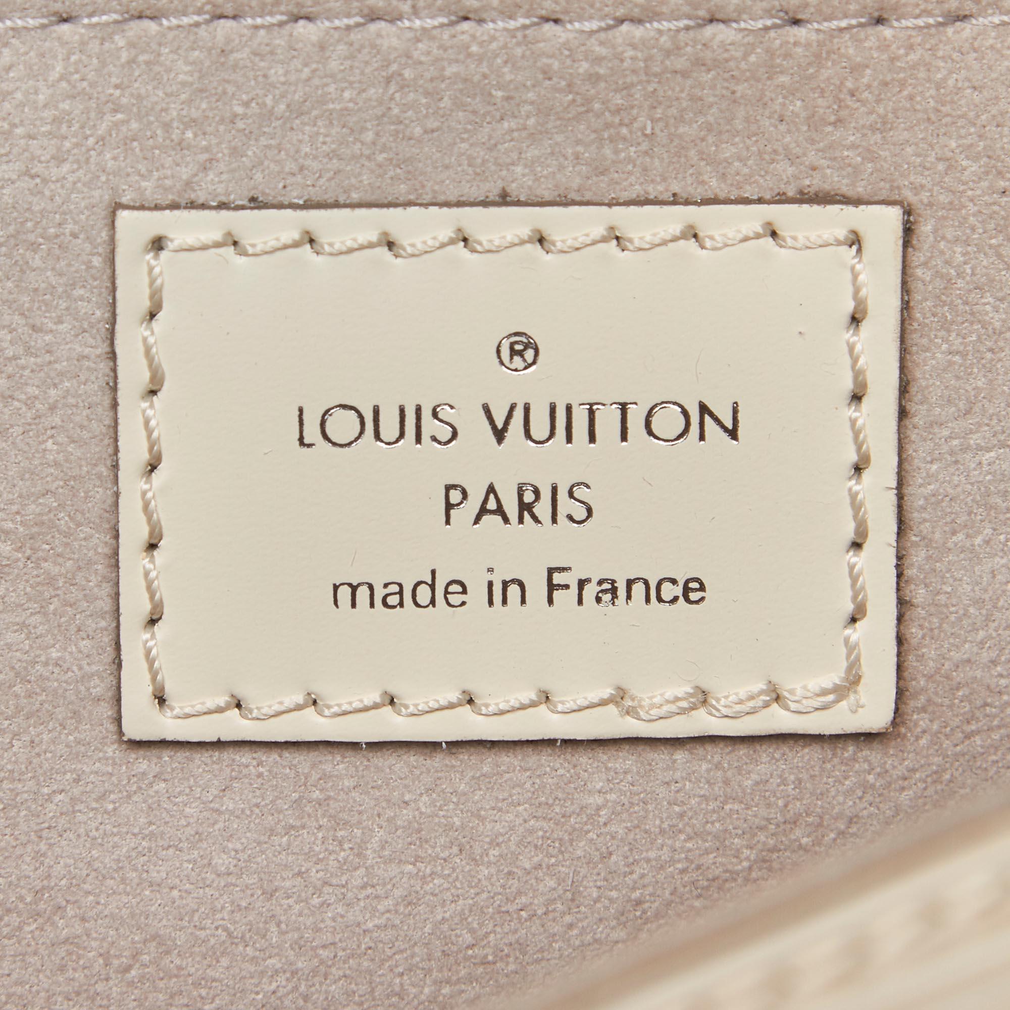 Louis Vuitton White Ivory Epi Leather Leather Epi Pochette Montaigne France 2
