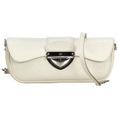 Louis Vuitton White Ivory Epi Leather Leather Epi Pochette Montaigne France