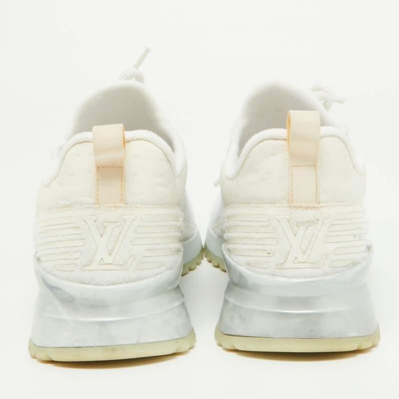 Men's Louis Vuitton White Knit Fabric V.N.R Sneakers Size 41