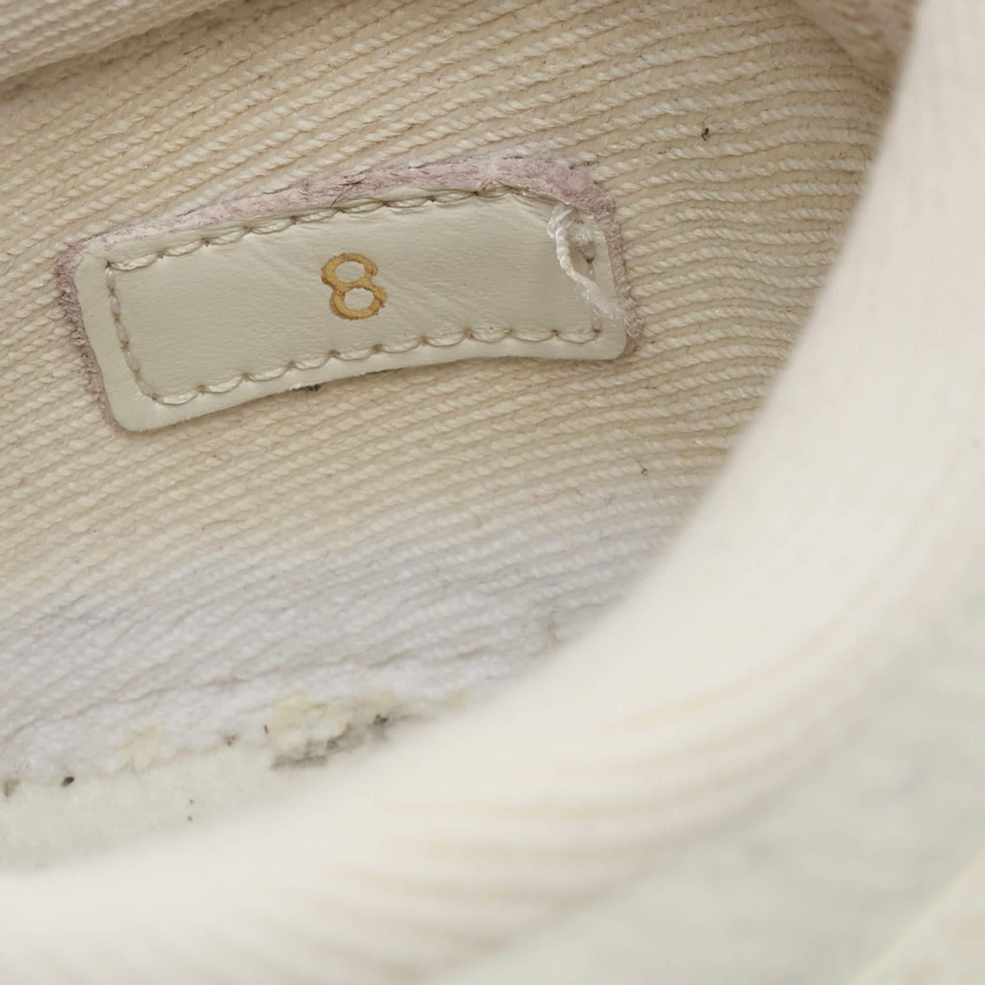 Men's Louis Vuitton White Knit Fabric V.N.R Sneakers Size 42