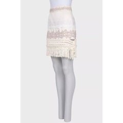Louis Vuitton White Knit Skirt - Size FR36/S