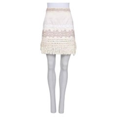 Louis Vuitton White Knit Skirt - Size FR36/S