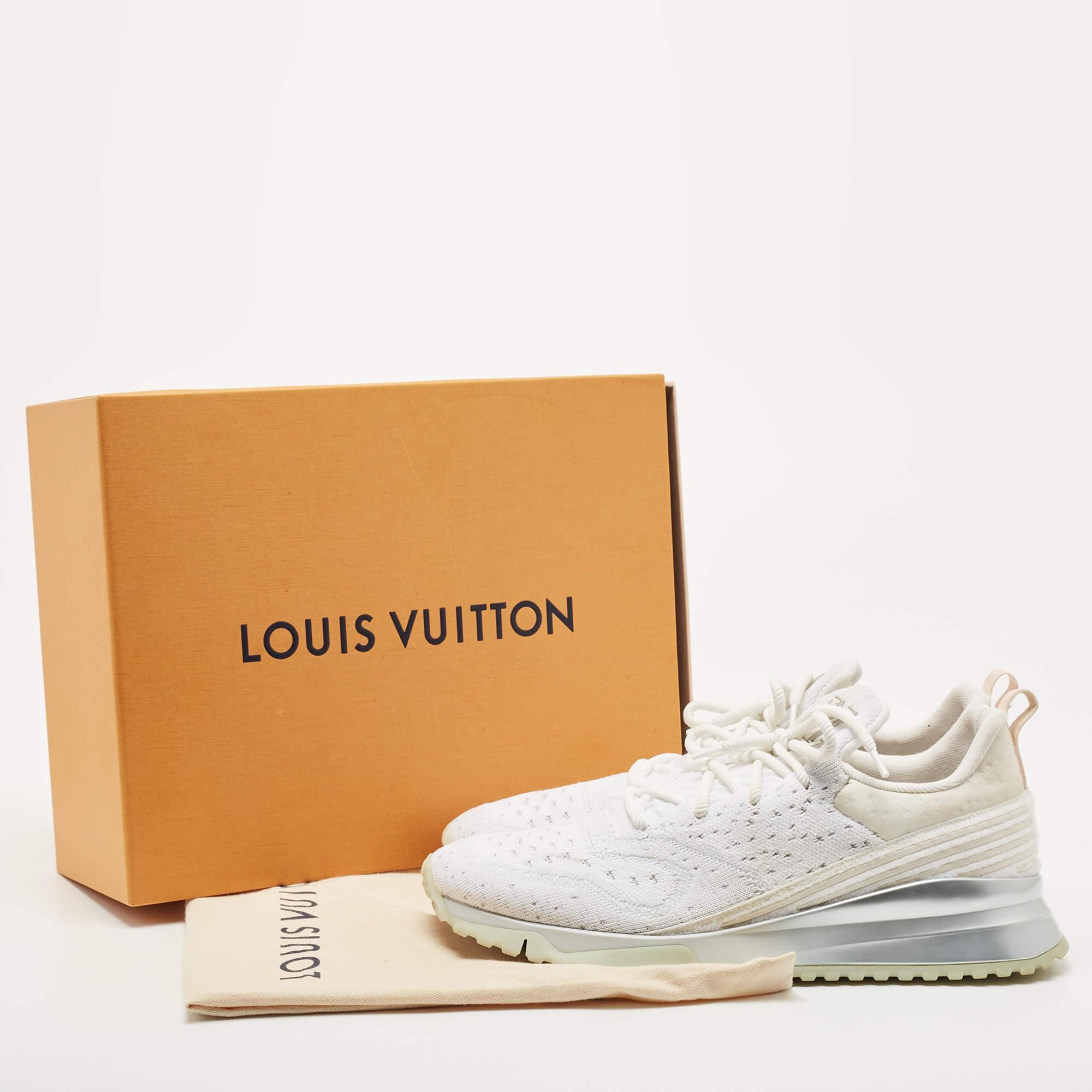 Louis Vuitton White Knit V.N.R Sneakers Size 44 4