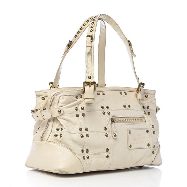 Louis Vuitton Cannes H27 White in Patent Calfskin Leather with