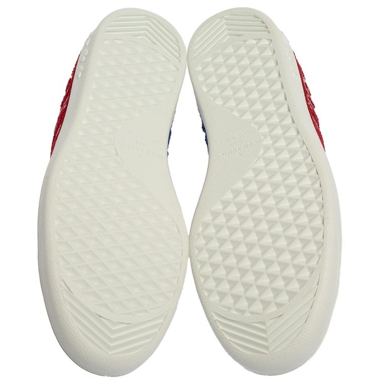 Frank Worthley forene opskrift Louis Vuitton White Leather And Blue/Red Terry Fabric Sneakers Size 39 at  1stDibs