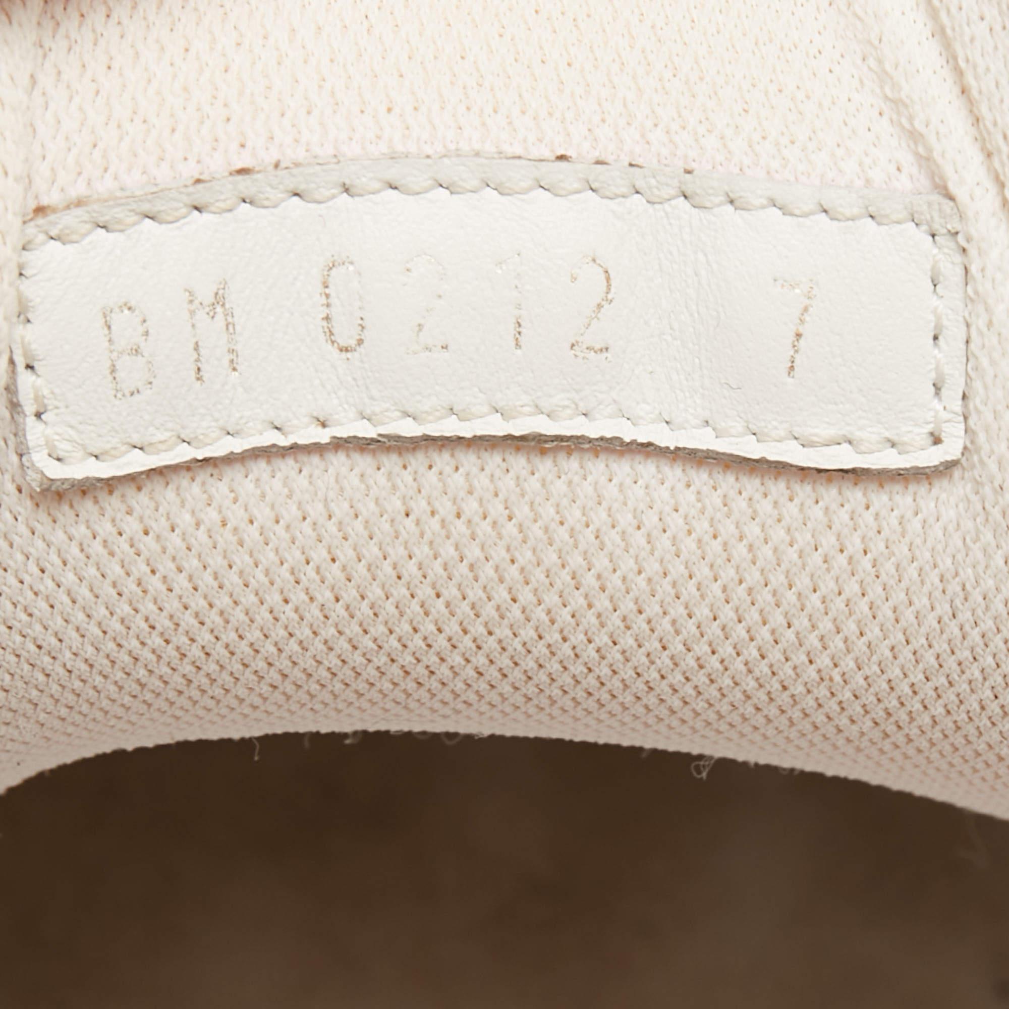 Louis Vuitton White Leather and Fabric LV Trainer Sneakers Size 41 4