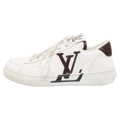 Louis Vuitton White Leather and Monogram Fabric Charlie Sneakers 