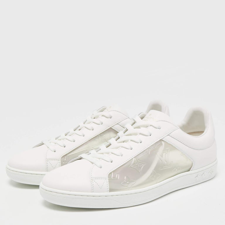 Luxembourg leather low trainers Louis Vuitton White size 41 EU in