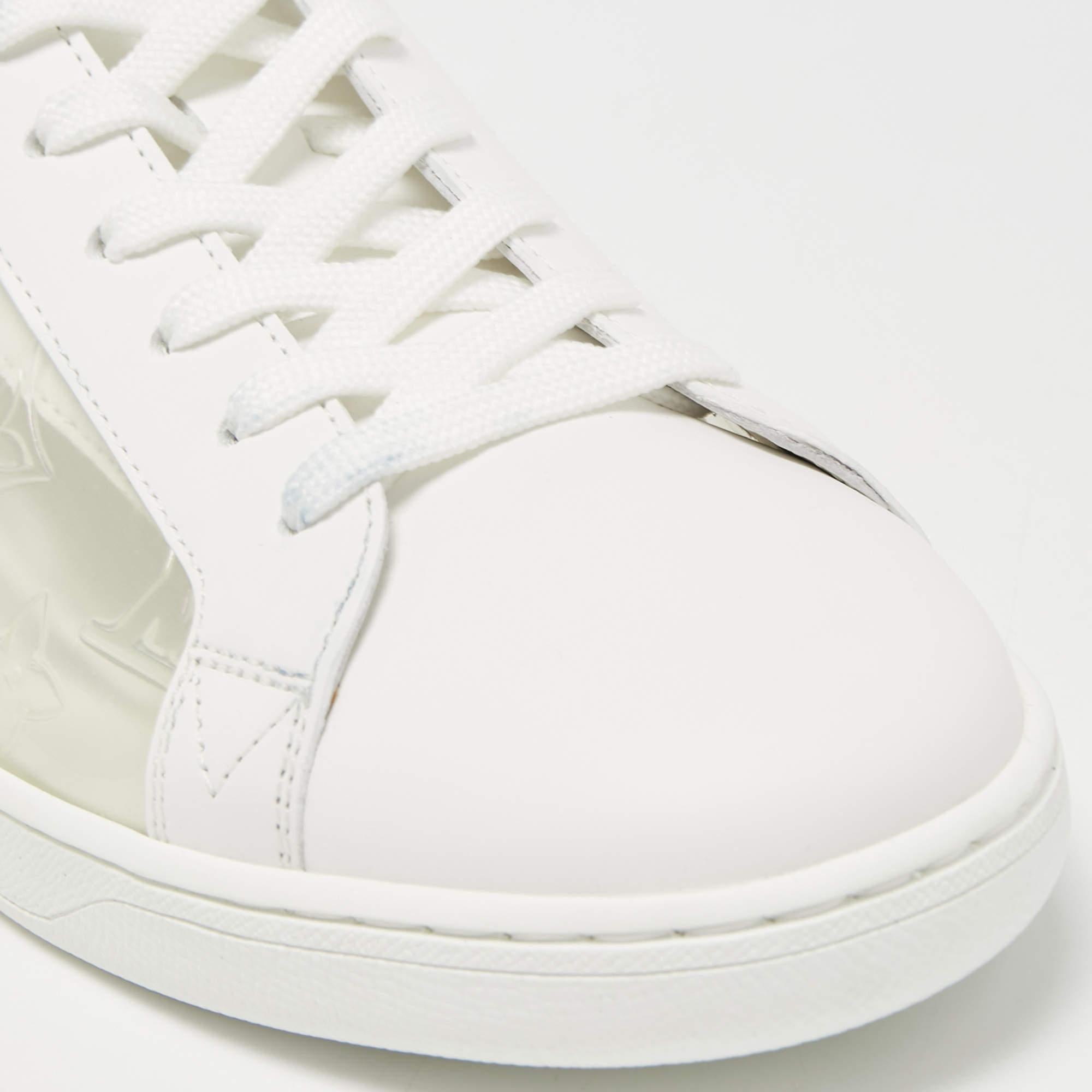 Louis Vuitton White Leather and PVC Low Top Sneakers Size 41 1