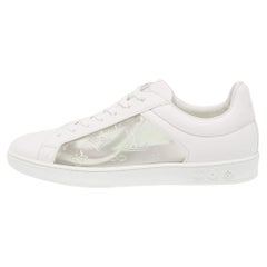 Louis Vuitton White Leather and PVC Low Top Sneakers Size 41