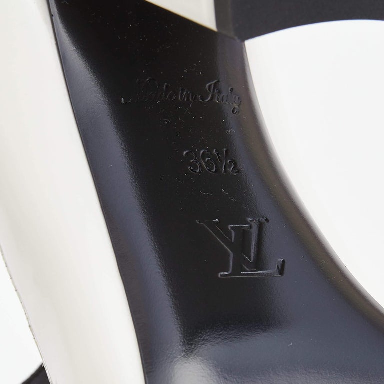 Louis Vuitton White Leather Bliss Multistrap Pumps Size 36.5 Louis Vuitton