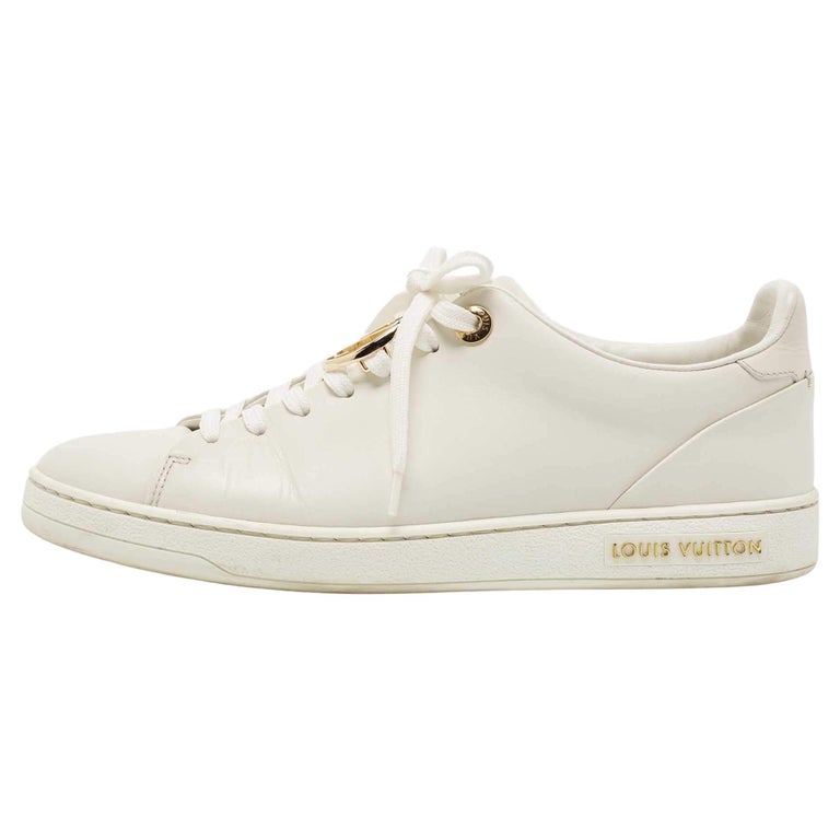 Louis Vuitton White Leather Frontrow Lace Up Sneakers Size 37